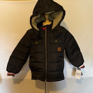 Black Hooded Puffer Jacket